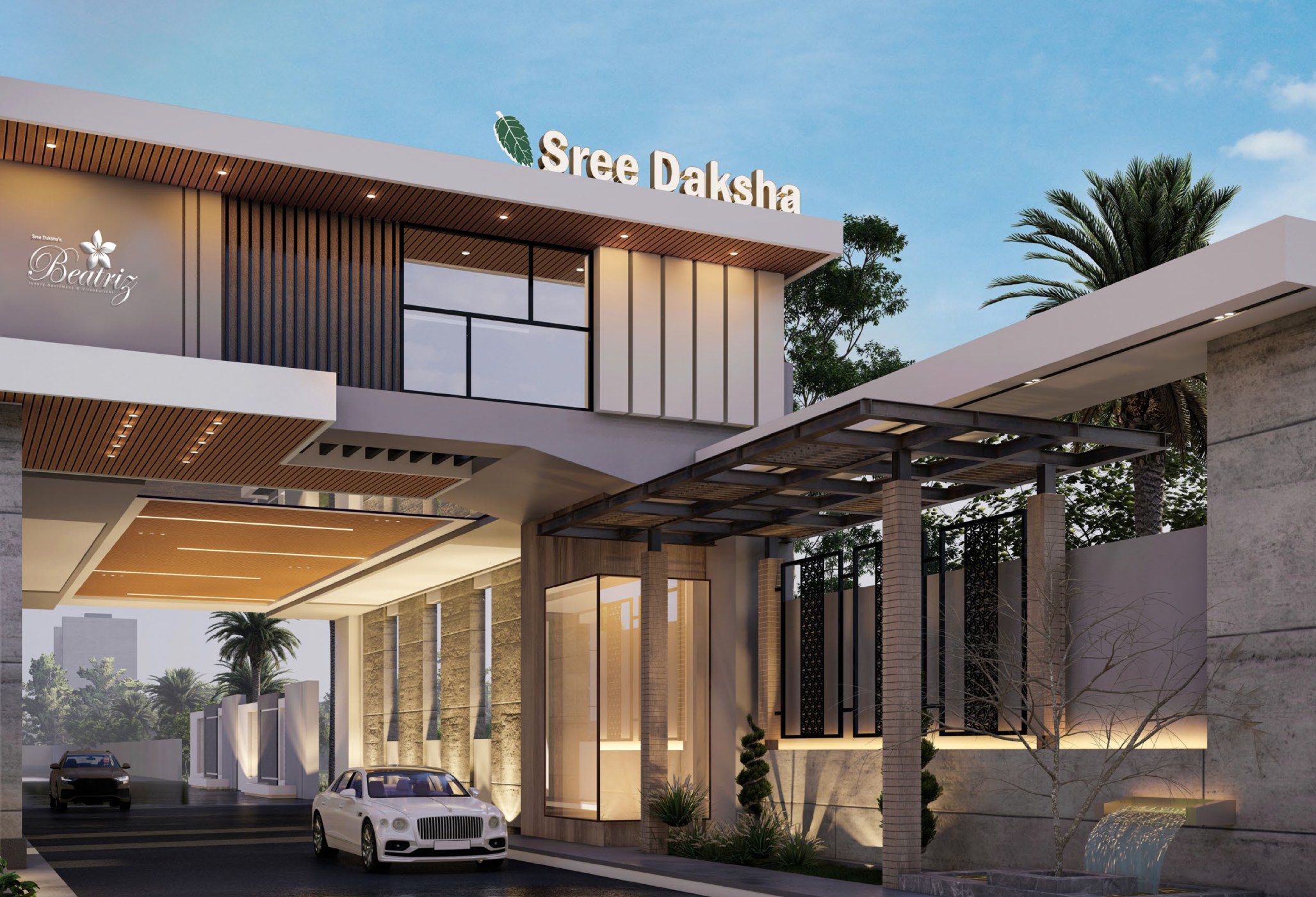 Sree Daksha Beatriz apartments architectural elevation design