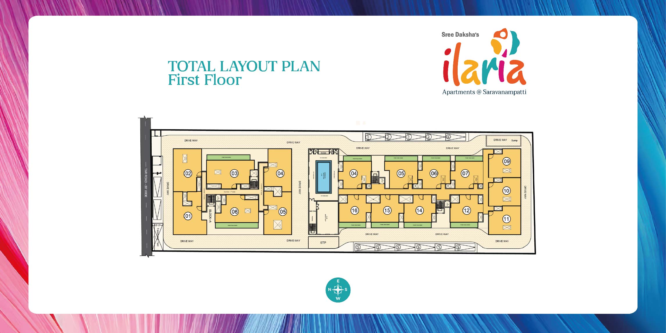 First floor layout plan of Ilaria Apartments