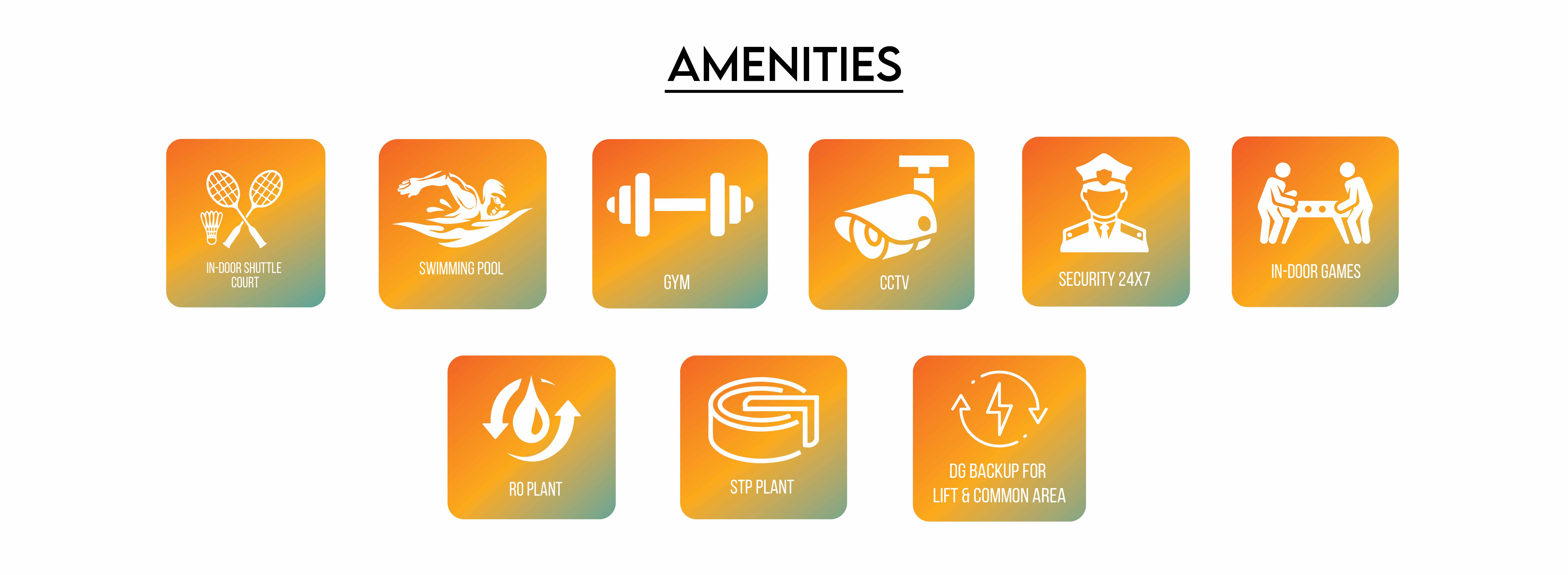 Ilaria Apartments amenities illustration