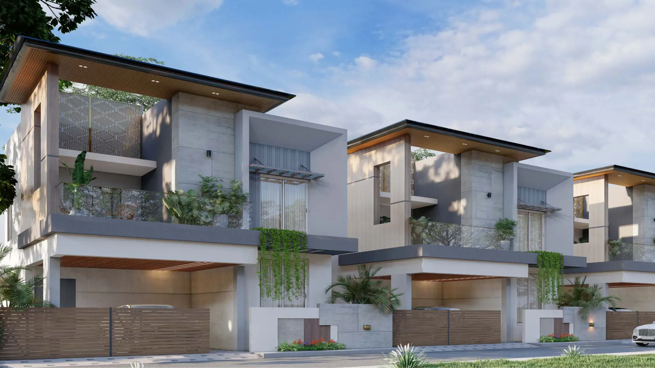 Front view of Leia villas