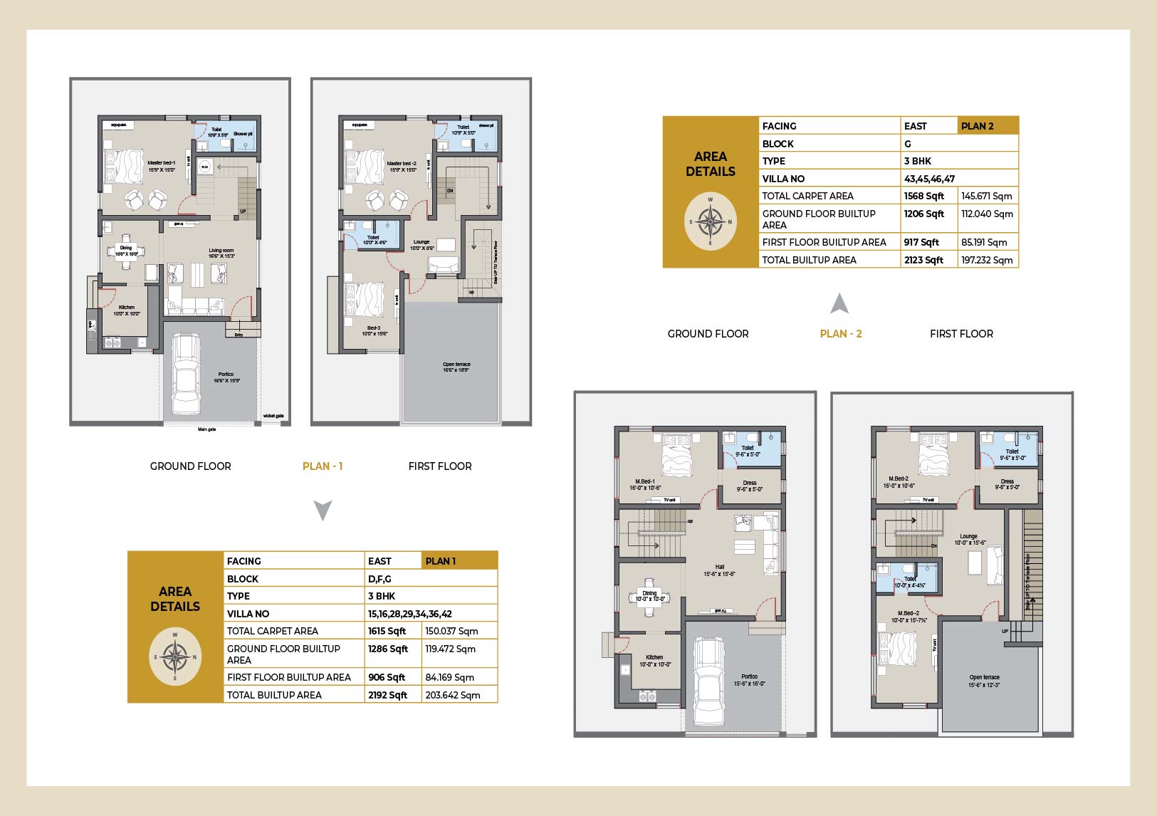 Macie Villas project elevation view 1