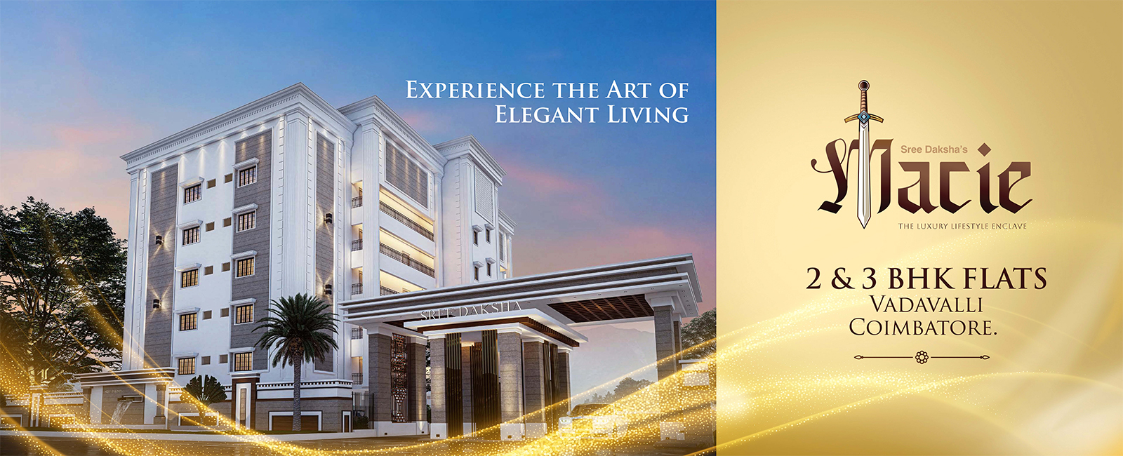 Front view of Macie apartments in vadavalli coimbatore